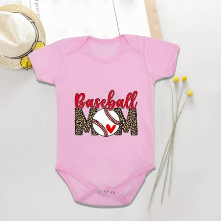 

DAETIROS Breathable Solid Daily Newborn Baby Girls Boys Cute Print Jumpsuit Summer Rompers Pink