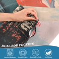 thumbnail image 5 of Yayeee Kitchen Curtains Tier Set of 2 Light Filtering 57"x36" Over Sink Window Panels, Mountains at Dawn, 5 of 7