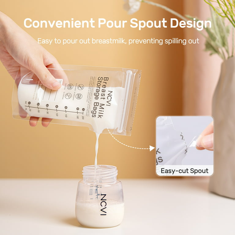 Momcozy Breastmilk Storage Bags 50 Ct, Disposable Temp-Sensing Milk Freezer  Bags 6oz/180ml