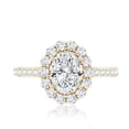 thumbnail image 5 of Rosec Jewels Certified Lab Diamond Halo Engagement Ring, Ef-Vs Quality - Ready To Gift, 14K Yellow Gold, US 4.00, 5 of 9
