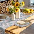thumbnail image 4 of Blue Pink Botanical Round 15 Inch Placemats Set of 2, Spring Floral Vintage HeatResistant Non Slip Place Mats for Dining Table, Wipeable Braided Kitchen Table Mats for Housewarming, 4 of 9