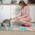 thumbnail image 3 of Blue and Pink Pioneer Flower Kitchen Rugs Sets Of 2,Anti Fatigue Kitchen Mat Rugs Non Slip Washable,Decorative Kitchen Floor Mats for Kitchen,Sink,Laundry,17"x30"+17"x47", 3 of 7