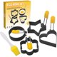 thumbnail image 1 of Anillos para huevos, paquete de 4 moldes para huevos para freír o dar forma a los huevos, juego de anillos para huevos para freír o dar forma a los huevos, EG-4S, 1 of 7