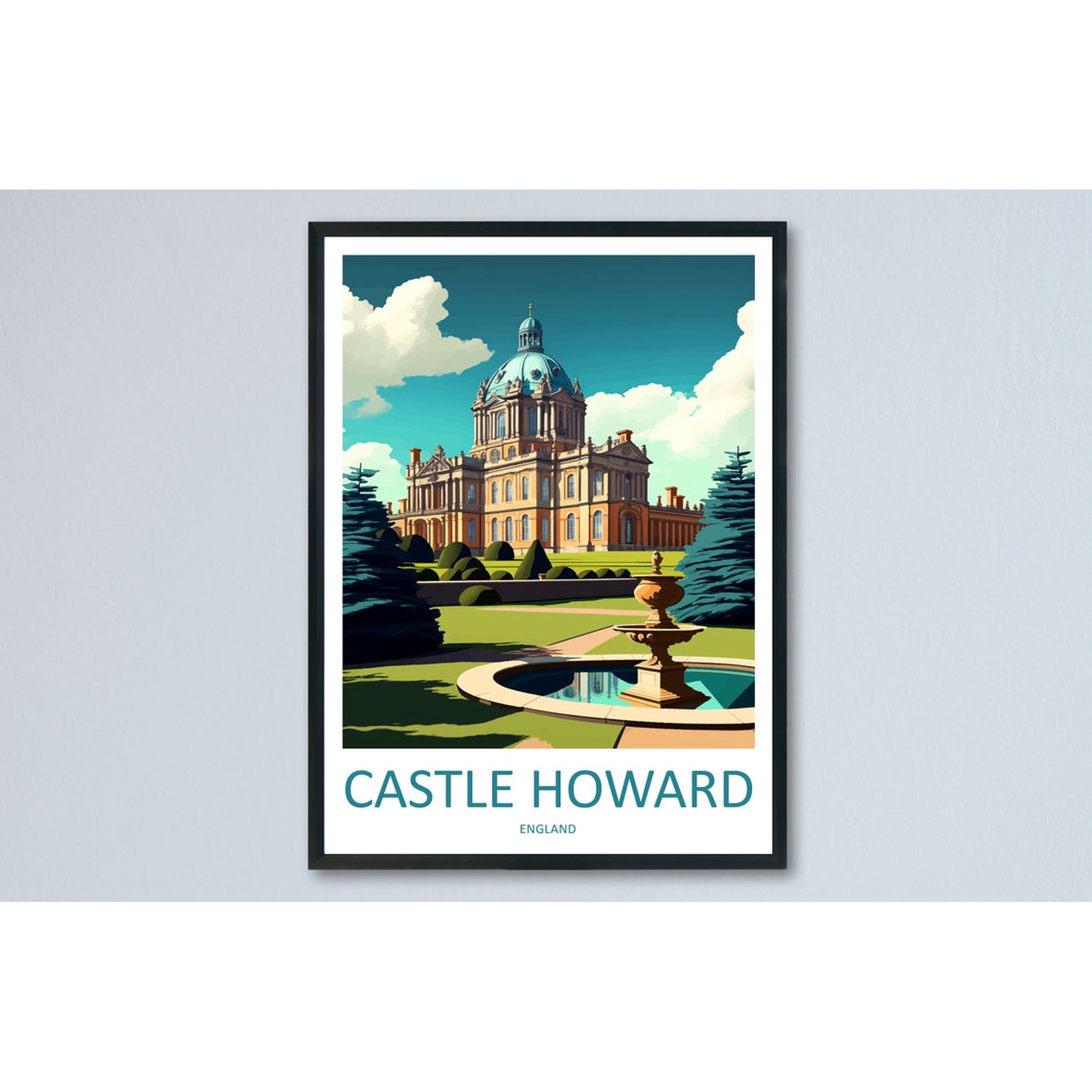Castle Howard Travel Print Wall Art Castle Howard Wall Hanging Home Décor Castle Howard Gift Art Lovers England Art Lover Gift Castle Howard Poster Only