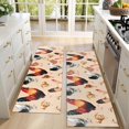 thumbnail image 4 of Kitchen Rugs Sets Of 2,Beige Chicken Watercolor Pattern Anti Fatigue Kitchen Mat Rugs Non Slip Washable,Decorative Kitchen Floor Mats for Kitchen,Sink,Laundry,17"X47", 4 of 5