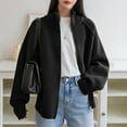 thumbnail image 2 of Ediodpoh Cardigan Sweaters for Women Sweater Coat Casual Zip up Stand Collar Long Sleeve Outerwear Black, 2 of 7