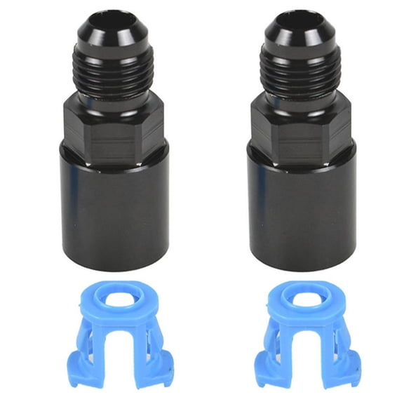 2Pcs Fuel Rail EFI Fitting 6AN Male Flare To 3/8" Quick-Disconnect Push-On Adapter