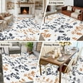 thumbnail image 5 of Grey Orange Botanical Area Rugs 6'x9', Washable Small Throw Rugs for Kitchen Dining room, Watercolor Spring Floral Summer Leaf Indoor Outdoor Rug Non-Slip Low Pile Carpet Runner Reversible Floor Mats, 5 of 8