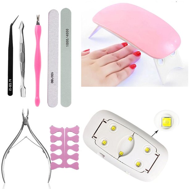 Juego de uñas, lámpara Led Uv, secador, Kit de esmalte de Gel para uñas, juego de herramientas de manicura, taladro eléctrico para uñas