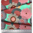 thumbnail image 2 of Soimoi Moss Georgette Fabric Flower Artistic Print Fabric by the Yard 42 Inch Wide, 2 of 3