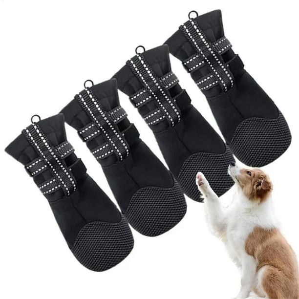 Zapatos para Perros para Pavimento Caliente 4 Piezas Antideslizantes para Mascotas, Botas Recuperación de Heridas para Patas de Perro, para Senderismo, Caminatas Al Aire Libre M