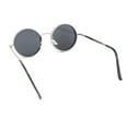 thumbnail image 4 of Round Circle Lens Dimensional Binocular Rim Metal Frame Hustler Sunglasses Silver - Black, 4 of 4