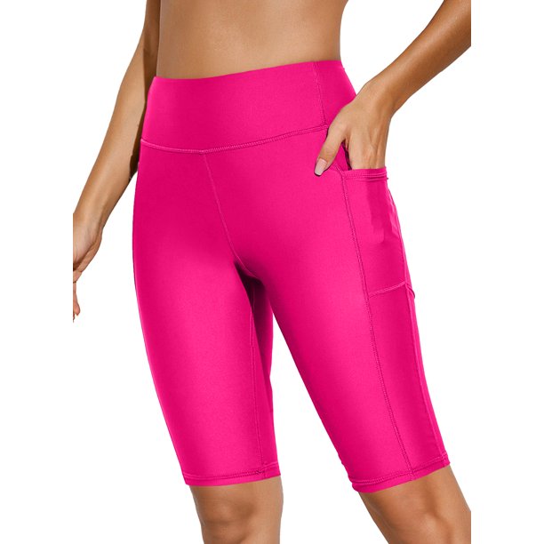 Chase Secret Swim Bottoms for Women High Waisted Long Board Shorts Knee