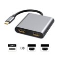 thumbnail image 1 of Adaptador HDMI 4K tipo C a 2 para MacBook, 1 of 2