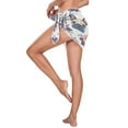 thumbnail image 2 of Beach Mini Dress Cartoon French Bulldog Face Swimsuit Coverup for Women Swimwear Cover Ups Short Triangle Beach Skirt L, 2 of 8