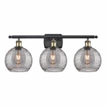 Innovations Lighting - Athens Deco Swirl - 3 Light Bath Vanity In Industrial
