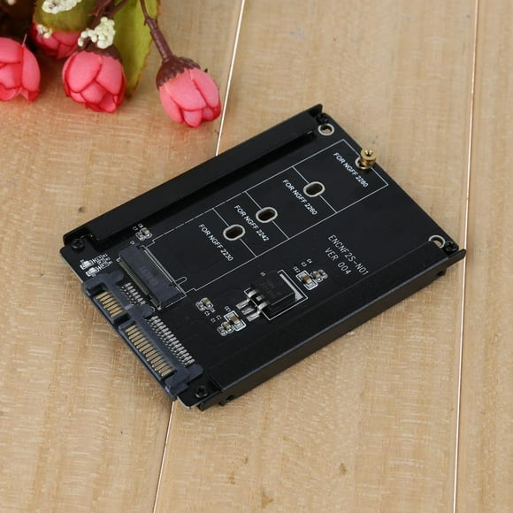 Peggybuy Black Metal Cased CY B+M Socket 2 M.2 (SATA) SSD to 2.5 SATA Adapter