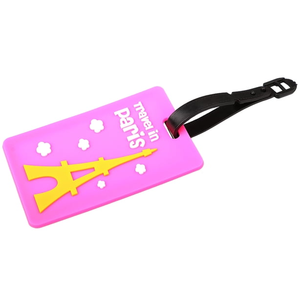Set De 2 Etiquetas De Equipaje Divertidas – De PVC Rojo, Impermeables, Con Tarjeta De Información, Para Maletas Y Mochilas