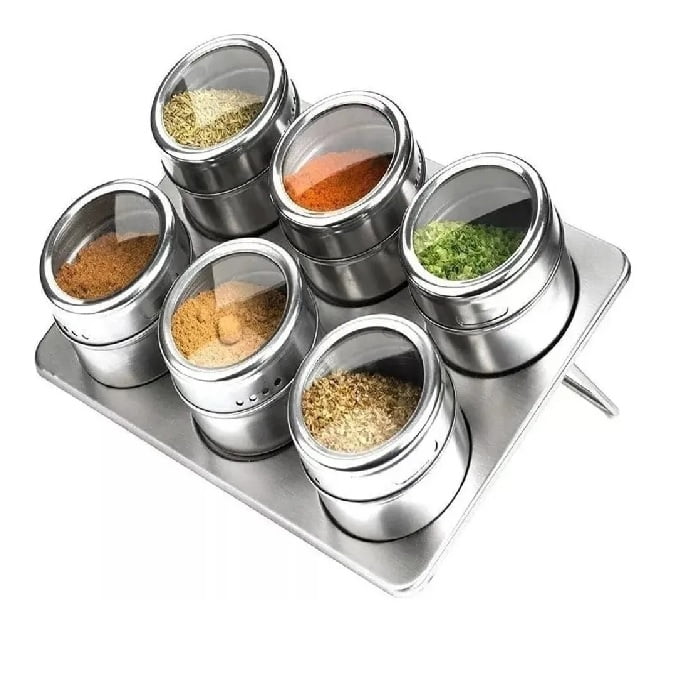 Especieros Frascos Condimentos Cocina Magnéticos Metal