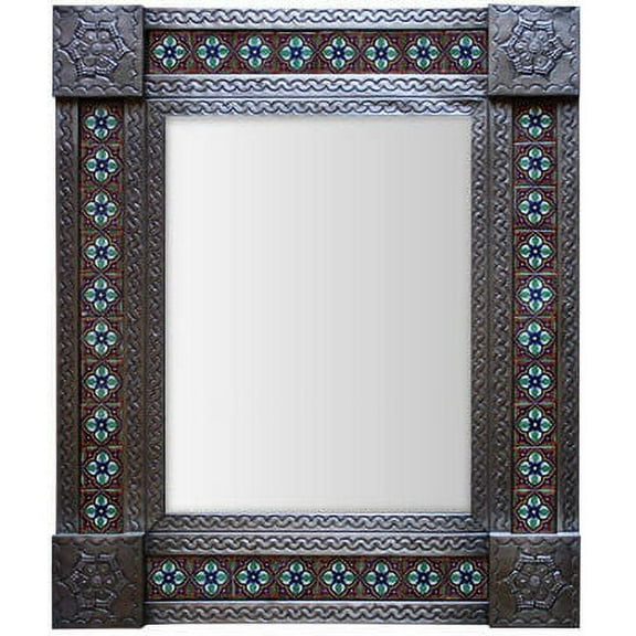 Medium Brown Sassari Tile Mexican Mirror