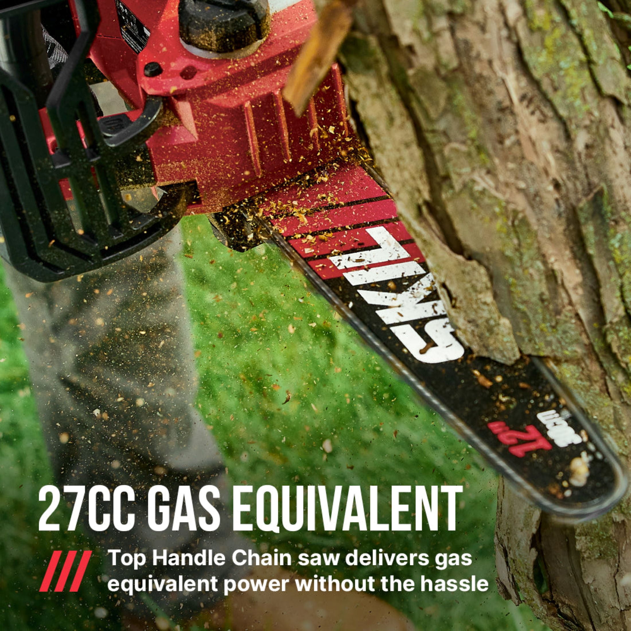 SKIL PWR CORE Brushless 40V 12-inch Chain Saw , Tool-Less Chain Tensioning, 2.0Ah Battery and Charger, TH1200C-11