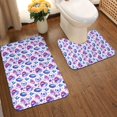thumbnail image 2 of Yiaed crystal Skull record lips Print Bathroom Mat Set 2 Pieces Mat Anti-Skid Pad Ultra Soft and Absorbent Bathroom Bath Mat Contour Bath Rugs for Toilet Base, 2 of 6