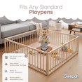 thumbnail image 6 of Sleepah Baby Play Mat for Floor 50" x 50" – Waterproof Vegan Leather Tummy Time Mat – Easy to Clean with Removable Cover – Foam Support with Non-Slip Bottom for Infant, Kids & Toddler Crawling - Tan, 6 of 10