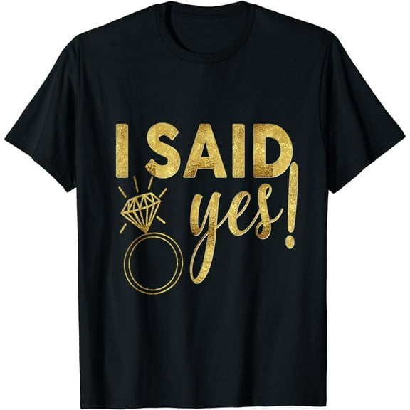 Bride T-Shirt I Said Yes Wedding Bachelorette Hen Bridal