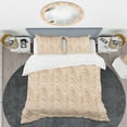 thumbnail image 2 of Designart 'Abstract Luxury Beige Waves' Mid-Century Modern Duvet Cover Set, 2 of 4