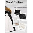 thumbnail image 3 of Chrisuno Women's Essentials Winter Coat Zipper Hooded Puffer Jacket Long Puffy Solid Ski Coat Black S, 3 of 5