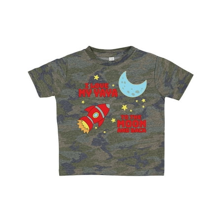 

Inktastic I Love My Yaya to the Moon and Back Gift Toddler Boy or Toddler Girl T-Shirt