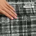 thumbnail image 4 of GlowSol 9'x12' Washable Area Rugs for Living Room Modern Farmhouse Plaid Rug Non-Slip Low Pile Large Rug Floor Cover, Gray, 4 of 8