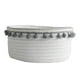 thumbnail image 1 of Canasta de almacenamiento Hilo de algodón tejido Bola de felpa Cinta tejida Bola de felpa gris, 1 of 8