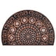 thumbnail image 1 of Felpudo semicircular de estilo bohemio | Felpudo antideslizante de terciopelo de cristal para entrada | Decoración bohemia de 50 x 80 cm para pasillo y puerta, 1 of 5