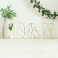 thumbnail image 2 of Efavormart 8" Tall Gold Wedding Centerpiece 3D Wire Letter Decoration For Wedding Party Decoration DIY Decoration Supplies - D, 2 of 11
