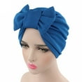 thumbnail image 4 of Pre-Tied Bow Bowknot Headwrap Turban Bonnet Beanie Cap Headband Headwear for Women and Girls, 4 of 7