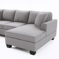 thumbnail image 5 of Harper & Bright Designs Modern Sectional Sofa Upholstered U-shaped Couch with 3 Pillows for Living Room Apartment, 5 of 8