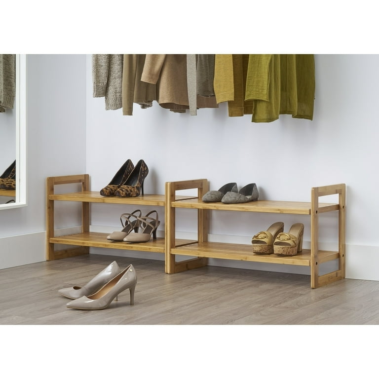 TRINITY Bamboo Shoe Rack, 2-Pack