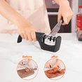 thumbnail image 6 of Behome 4-in-1 Knife Sharpener, 4-Stage Knife Sharpener Helps Sharpen, Honing, Polish Blades, kitchen Manual knife Sharpener for Fruit Knife and Steel Knives, Scissors, 6 of 8