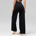 thumbnail image 3 of Pack of 3 Women's Comfort Fit Plush Straight Leg Pants - Casual & Cozy, Stylish & Versatile, Perfect for Fall/Winter Layering, Loungewear, Winter Casual Pants for Women, 3 of 10