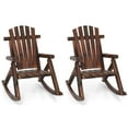 thumbnail image 1 of Costway 2 PCS Outdoor Adirondack Rocking Chair for Adults Solid Wood Porch Rocker Patio Chair, 1 of 9