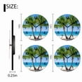 thumbnail image 7 of 10 Inch Wall Clock Battery Operated Square Clock for Office, Kitchen, Outdoor, Living Room, Two Palm Trees On The Beach With Blue Sky, 7 of 7