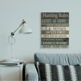 thumbnail image 2 of Stupell Industries Cabin Hunting Rules Rustic Charm Brown Green Canvas Wall Art by Kim Allen, 2 of 6