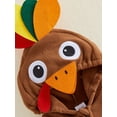thumbnail image 6 of Cjfdfy Newborn Baby Boy Girl Thanksgiving Turkey Costume,Fleece Hooded Sleeveless Zipper Front Romper,Holiday Cosplay Jumpsuit,Sleeveless Turkey Jacket, 6 of 9