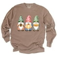 thumbnail image 3 of Fall Three Gnomes - Women's Garment Dyed Long Sleeve Graphic T-Shirt, 3 of 15