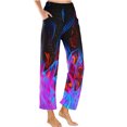 thumbnail image 2 of Fankiway Pantalons Courts pour Femmes Imprimé Flamme Pantalons de Plage d'Été Pantalons Larges Courts Pantalons de Yoga Amples avec Poches Pantalons pour Femmes en Liquidation Pantalons Larges pour Femmes, 2 of 5
