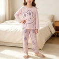 thumbnail image 2 of Spazoro Toddler Kids Girls 2PC 100% Cotton Ouifit Sets, Fall Winter Rabbit Print Soft & Comfy Long Sleeve Casual Shirts and Pants for Loungewear Purple Size 3-4 T, 2 of 7