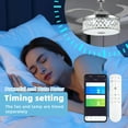 thumbnail image 6 of Retractable Crystal Ceiling Fan with Light and Remote/APP Control, Bluetooth Ceiling Fan with Speaker, RGB-LED Light 6 Speeds Reversible Blades,Flush Mount Chandelier Ceiling Fan, 6 of 6