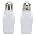 thumbnail image 3 of Adaptador De Salida De Bombilla, Fácil De Instalar 0-125 VCA Convertidor De Enchufe De Luz De 3 Clavijas PBT 2 Piezas Retardante De Llama Para Garajes, 3 of 7