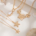 thumbnail image 6 of NICKSUN Boho Ocean Layered Necklace Set, Starfish Seashell Conch Imitation Pearl Multi-Strand Y Drop Choker, Gold Flat Snake Chain Beach Neck Jewelry for Women, 6 of 9